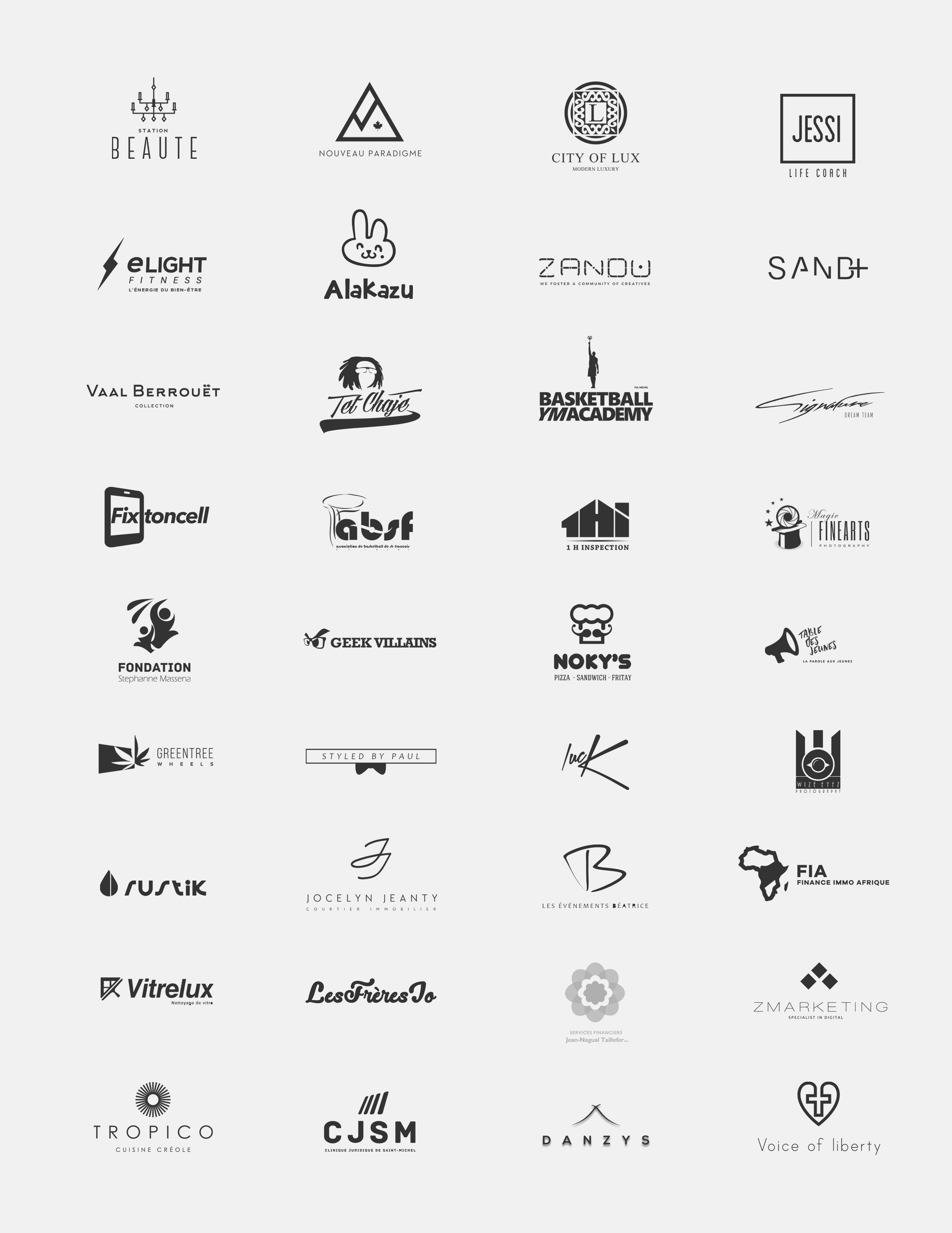 Portfolio of logo I designed PT one.