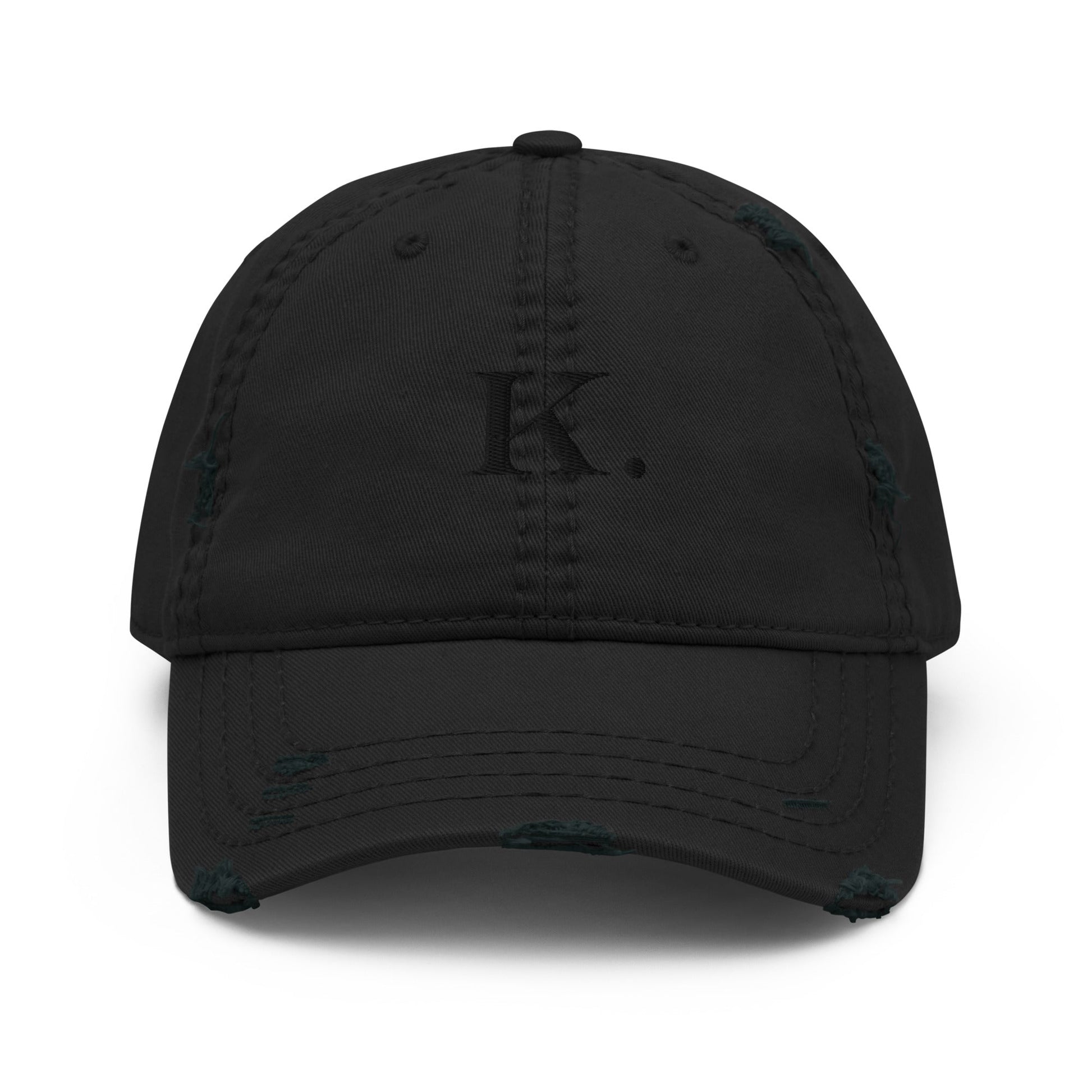 Black Distressed Dad Hat - Marc Kirven Germain