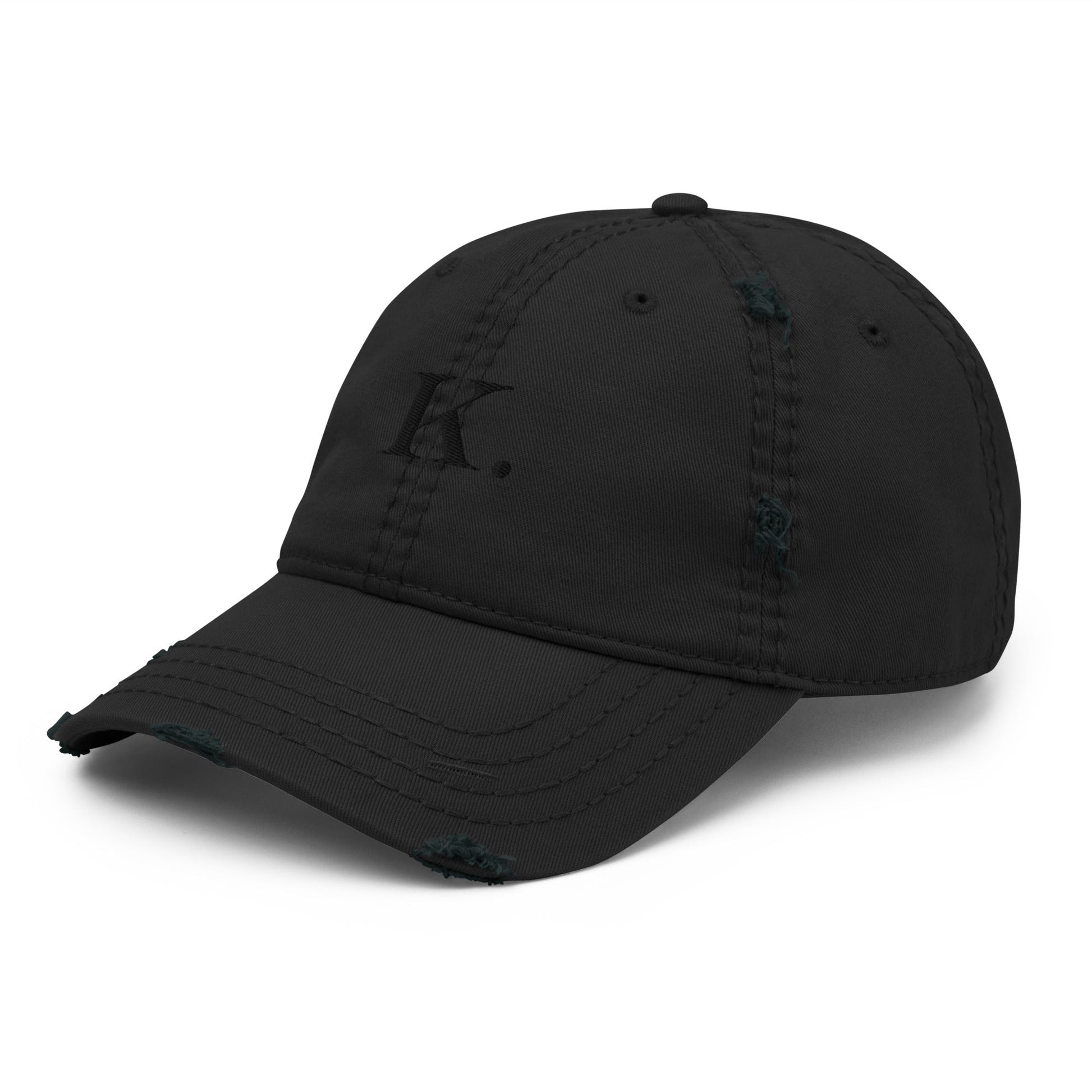 Black Distressed Dad Hat - Marc Kirven Germain