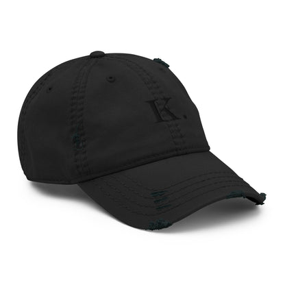 Black Distressed Dad Hat - Marc Kirven Germain