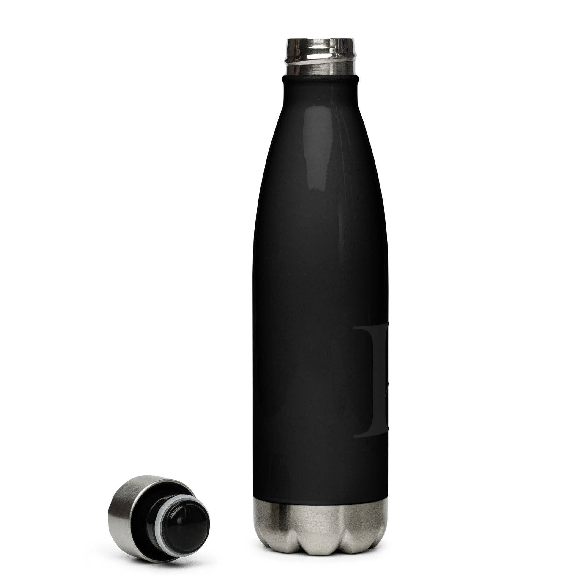 Black Stainless steel water bottle - Marc Kirven Germain