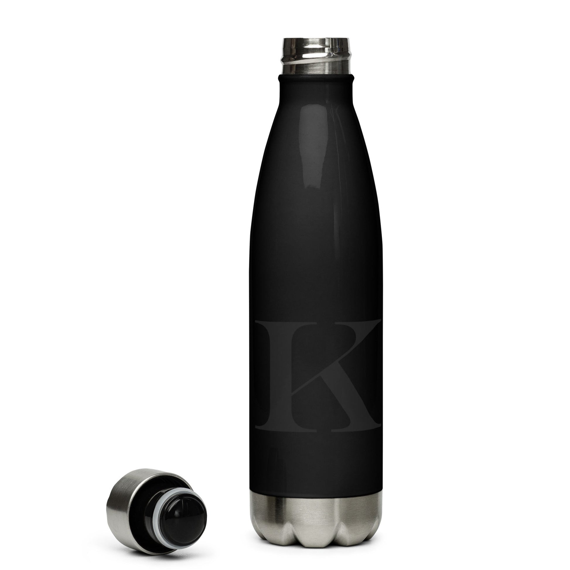 Black Stainless steel water bottle - Marc Kirven Germain