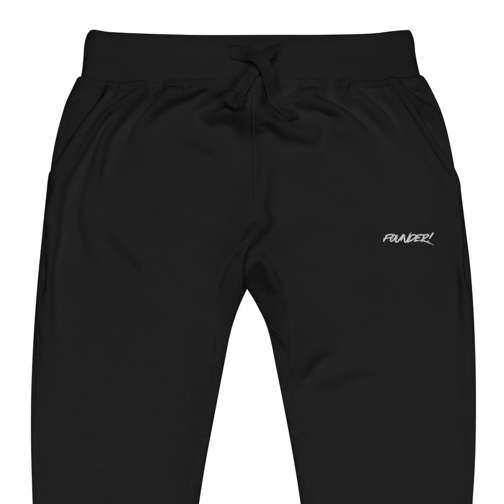 Founder! Black fleece sweatpants - Marc Kirven Germain