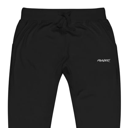 Founder! Black fleece sweatpants - Marc Kirven Germain