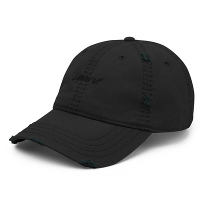 Laww U! Black Distressed Dad Hat - Marc Kirven Germain