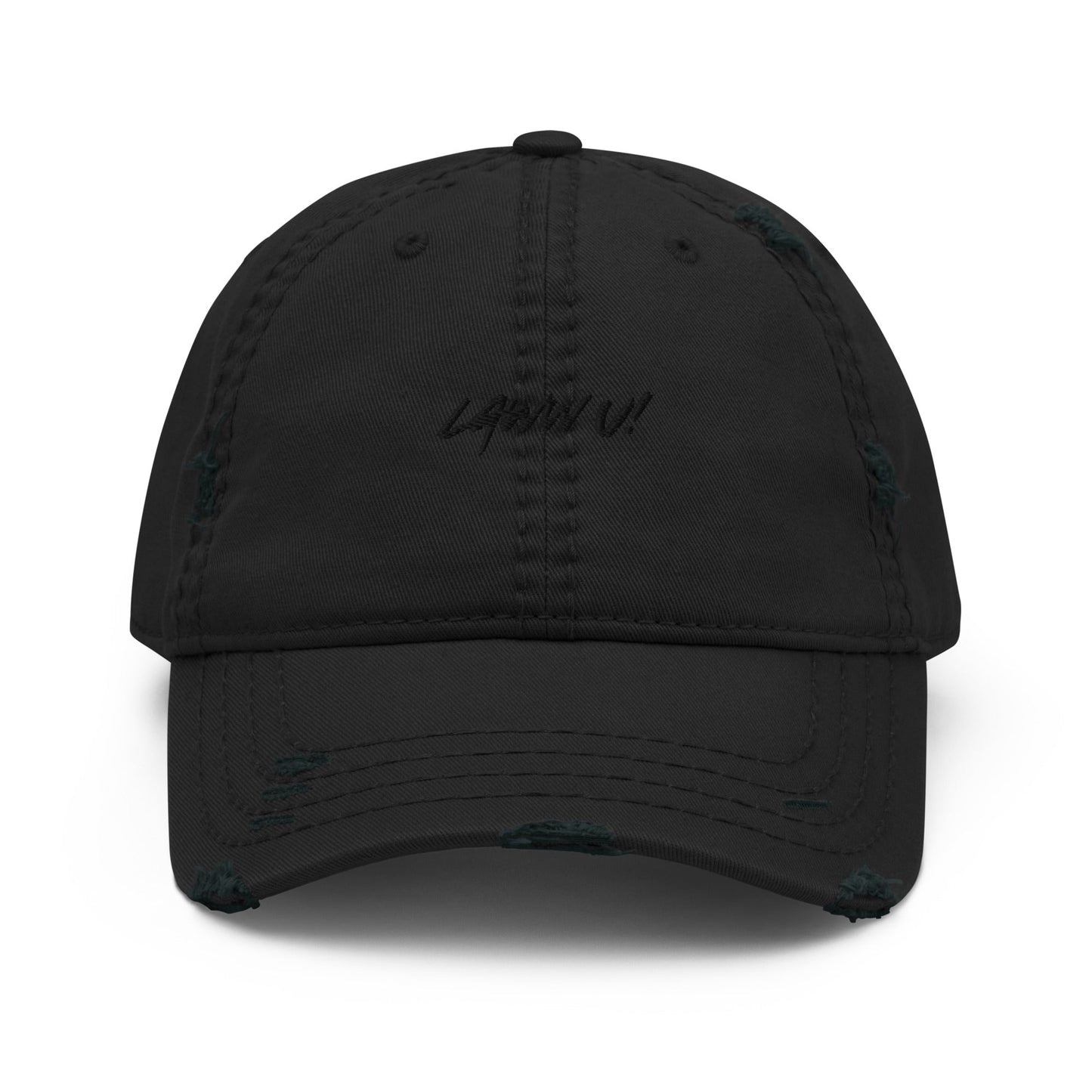 Laww U! Black Distressed Dad Hat - Marc Kirven Germain