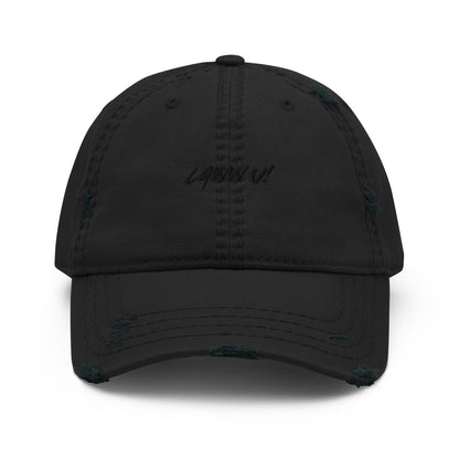 Laww U! Black Distressed Dad Hat - Marc Kirven Germain