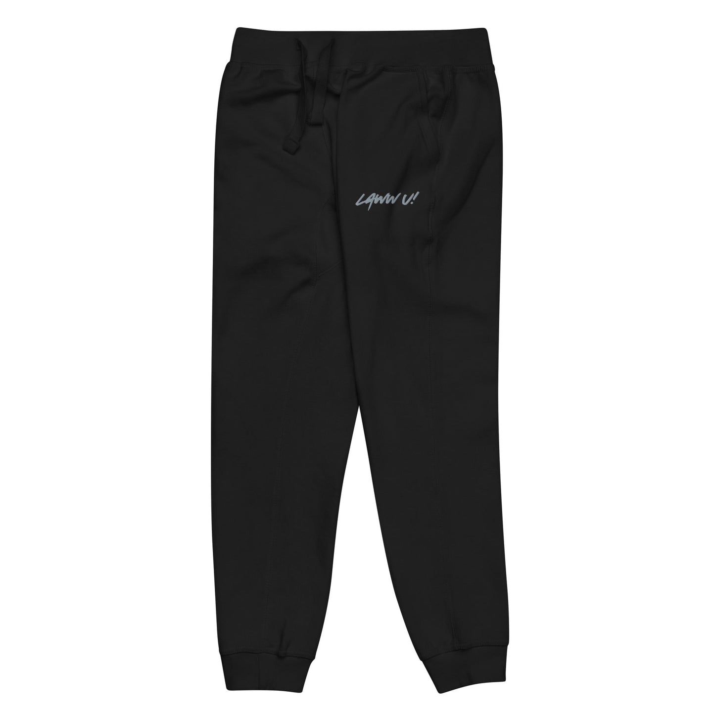 Laww U! Black fleece sweatpants - Marc Kirven Germain
