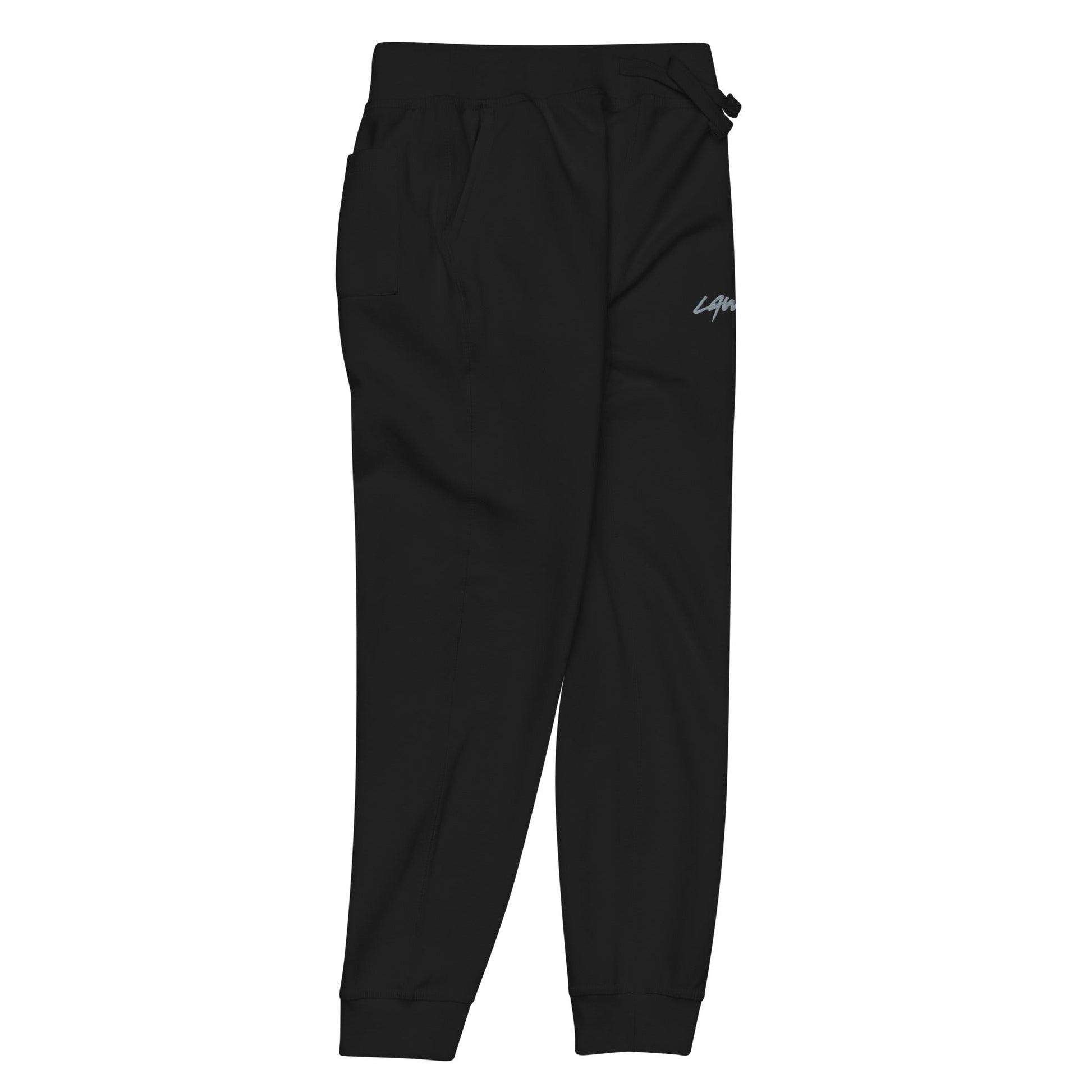 Laww U! Black fleece sweatpants - Marc Kirven Germain