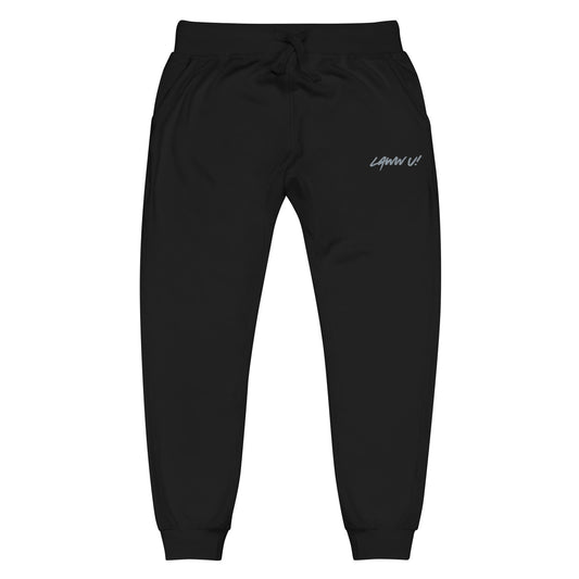 Laww U! Black fleece sweatpants - Marc Kirven Germain