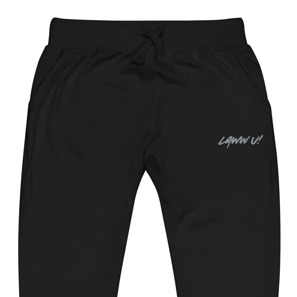 Laww U! Black fleece sweatpants - Marc Kirven Germain