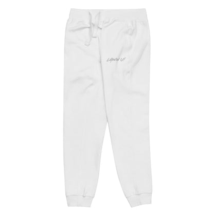 Laww U! White fleece sweatpants - Marc Kirven Germain