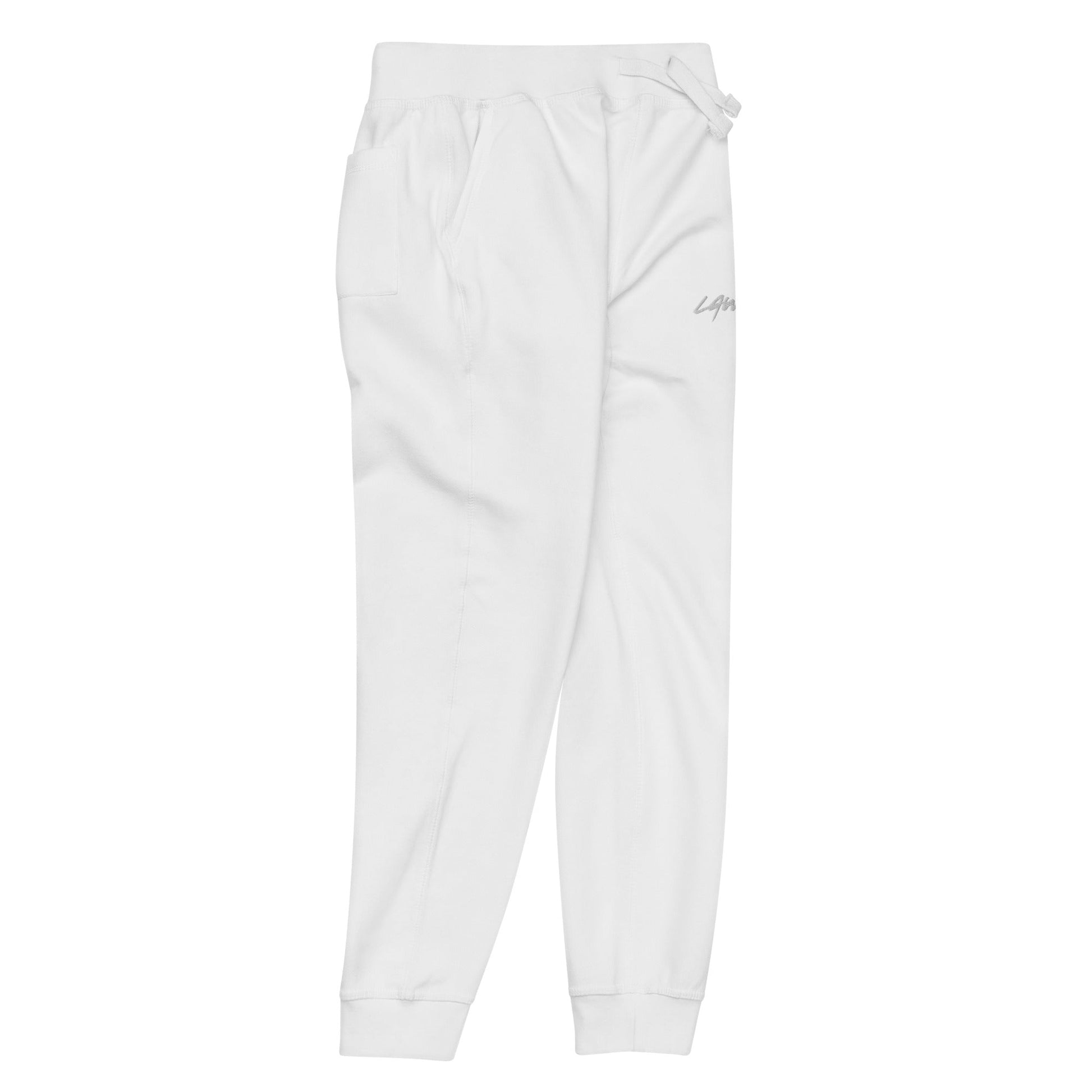 Laww U! White fleece sweatpants - Marc Kirven Germain